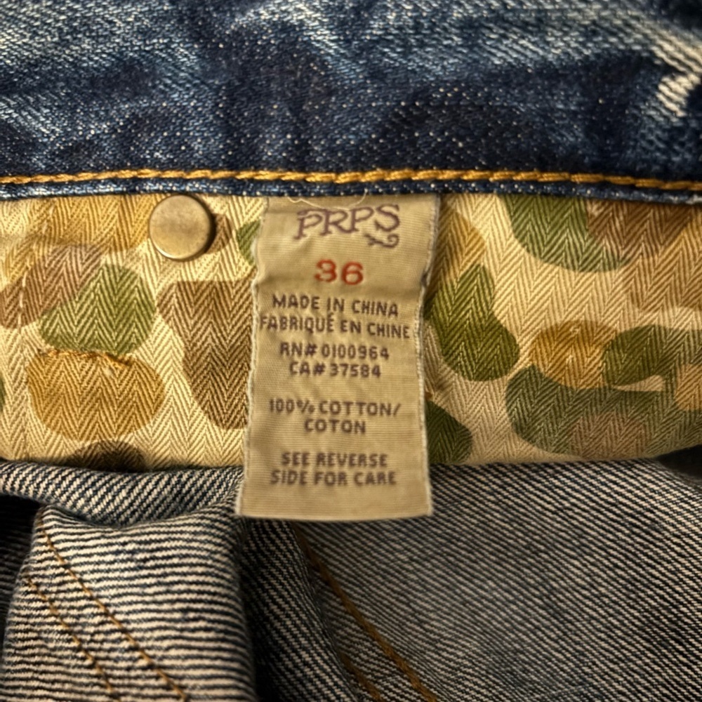 PRPS Jeans Mens 36 Selvedge Denim Faded Acid Wash Nice Wear Japanese Pit Rambler - Picture 11 of 13